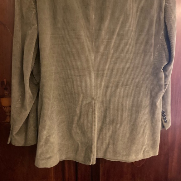 Stafford mens sage green corduroy button jacket 3 front pockets interior pockets - Picture 8 of 9